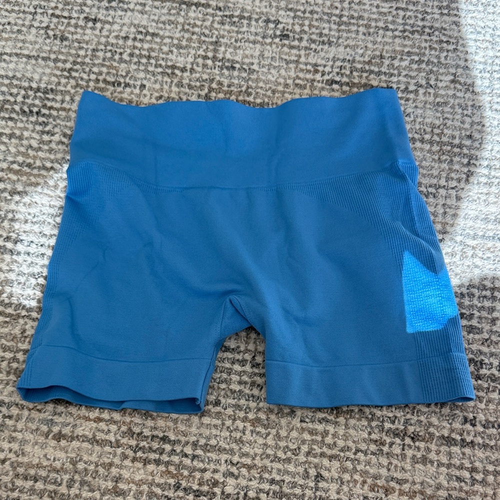 SET ACTIVE High-Rise Seamless Bike Shorts in Blue